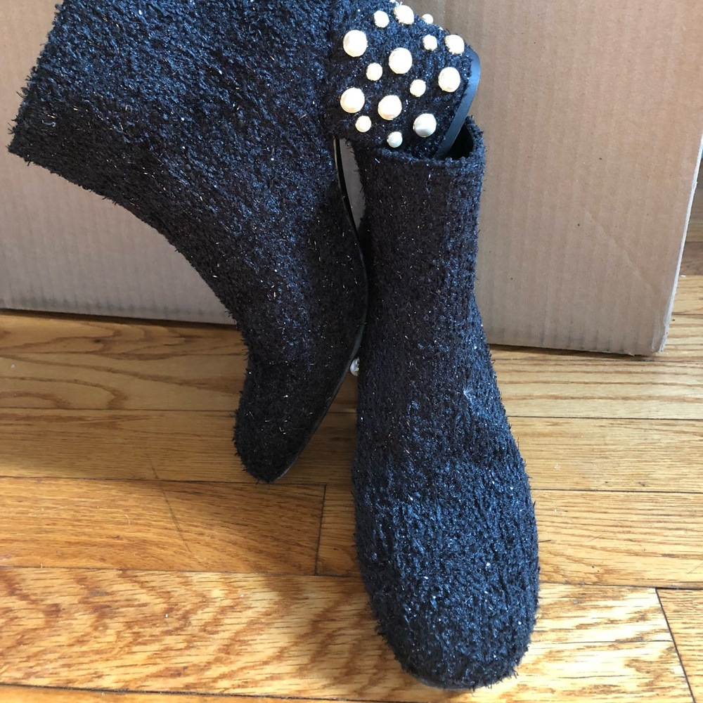 Stuart Weitzman Bacari Pearl Embellished booties